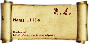 Magy Lilla névjegykártya
